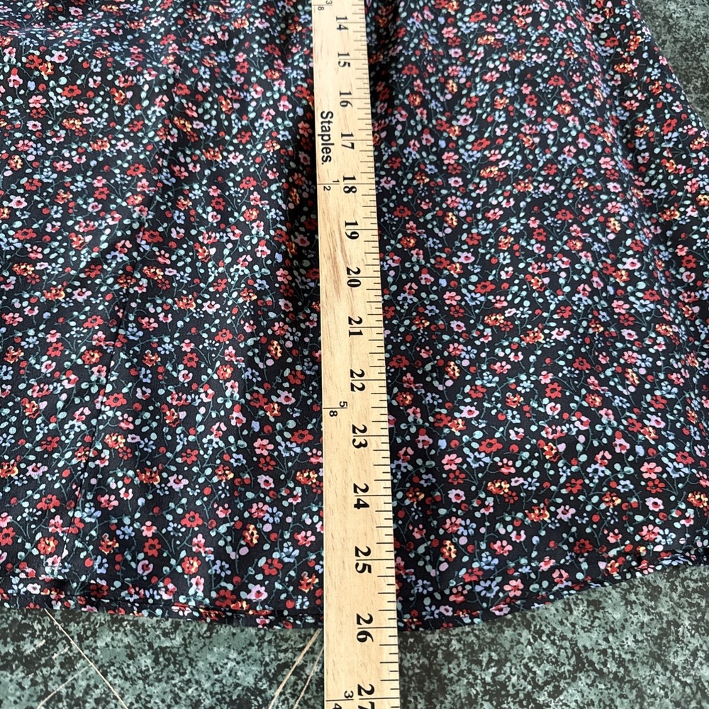 Madewell Women's Silk Button-Wrap Cami Dress in Fieldwalk Ditzy Floral Print 4 - Picture 11 of 13